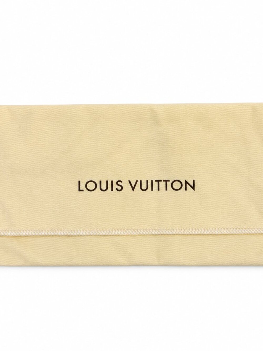 Louis Vuitton Beige Envelope Style Dust Bag Storage Pouch 7.8" x 4.8"